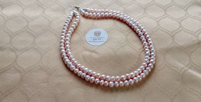Button shape Pearl Necklace_img_0