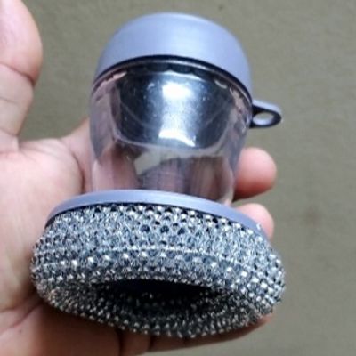 Kitchen DishWashing Brush Pot Dish Brushes with Washing Up Liquid Soap Dispenser Pot Dish Cleaning Brush Kitchen_img_1