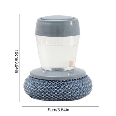 Kitchen DishWashing Brush Pot Dish Brushes with Washing Up Liquid Soap Dispenser Pot Dish Cleaning Brush Kitchen_img_2
