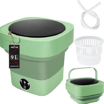 Portable Washing Machine 9L Foldable Mini Washer with 3 Cleaning Modes Half Automatic Washing Machine for Baby Clothes, Underwear or Small Items_img_0