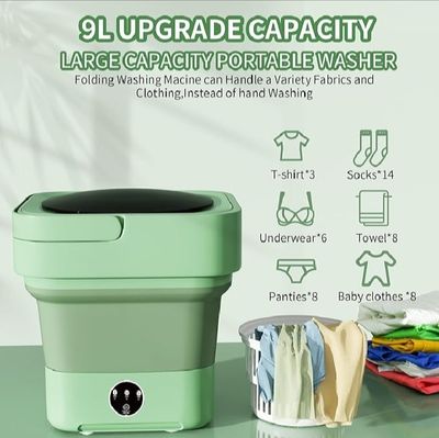 Portable Washing Machine 9L Foldable Mini Washer with 3 Cleaning Modes Half Automatic Washing Machine for Baby Clothes, Underwear or Small Items_img_2