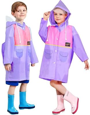 VINSON Kids Boys and Girls Plain Raincoat School Bag
