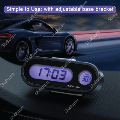 Car Dashboard Clock With Thermometer_img_4