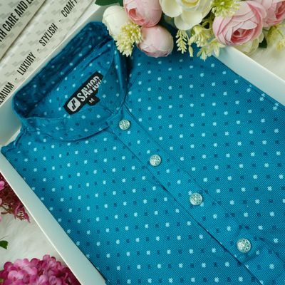 Teal Blue Premium Panjabi – Elegant Festive Wear for Men_img_2
