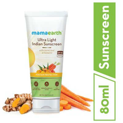 Mamaearth Ultra Light Indian Sunscreen SPF50 PA+++ (80ml)_img_1