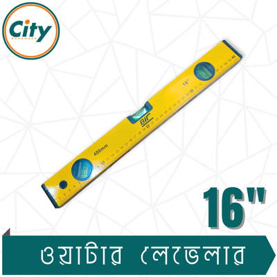 ১৬ ইঞ্চি ওয়াটার লেভেল পরিমাপ করা ওয়াটার লেভেলার রুলার উচ্চ নির্ভুলতার স্প্রিট বাবল স্তর ও চৌম্বকীয় প্লেট সহ_img_1