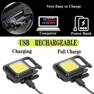 Multi-functional Outdoor Keychain Light with 800Lm COB and 3 Lighting Modes, for Camping, Hiking and Emergencies_img_3