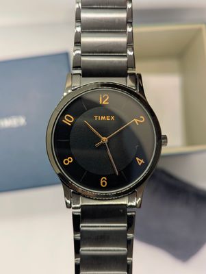 TIMEX Black Dial Stainless Steel Analog Watch_img_2