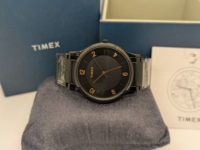 TIMEX Black Dial Stainless Steel Analog Watch_img_3