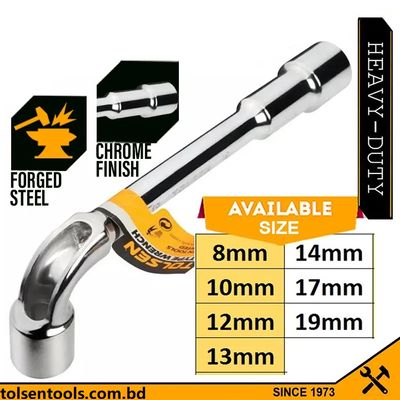 Tolsen L-Type Wrench (8 | 10 | 12 | 13 | 14 | 17 | 19mm) High Strength Metal_img_1