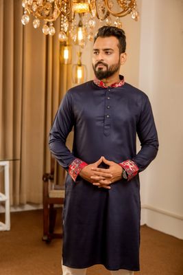 Men's Majestic Panjabi - Navy_img_2