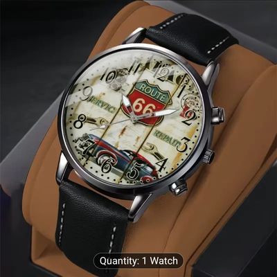 Route 66-themed men's quartz wristwatch  46_img_0