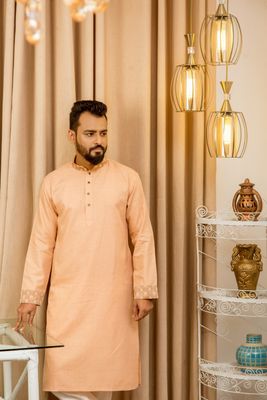 Men's Majestic Panjabi - Peach_img_1