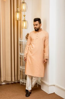 Men's Majestic Panjabi - Peach_img_2