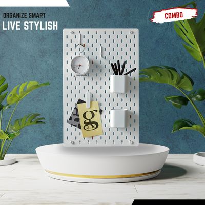 14×22 Inch Melamine PegBoard Combo – Premium Compact Organizer_img_0