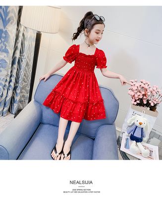 Imported ⭐ Girls' Summer Western Style Dress – Trendy Kids Outfit_img_5
