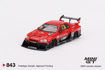 Mini GT 843 Nissan LB-ER34 Super Silhouette SKYLINE Red/Black_img_0