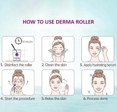 Derma Roller for Face, Beard, and Hair Growth 0.5mm_img_3