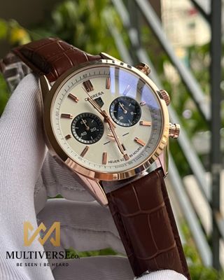 TAG 1969 CHRONO BROWN BELT WHITE DIAL ROSE GOLD BODY (AA)_img_0