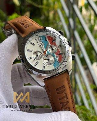 TAG F1 RACING CHRONO BROWN BELT MULTICOLOR WHITE DIAL (AA)_img_0