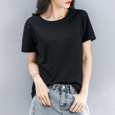 A generation of solid color short sleeve T-shirt female 2021 summer Korean new clothes student coat ins women's wholesale_img_1
