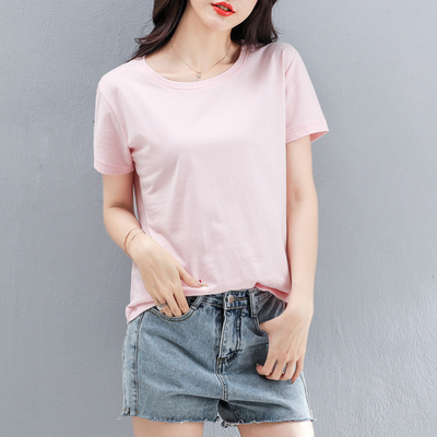 A generation of solid color short sleeve T-shirt female 2021 summer Korean new clothes student coat ins women's wholesale_img_2