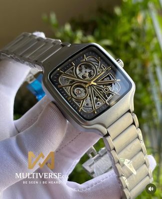 RADO TRUE SQUARE SILVER CHAIN BLACK DIAL MATTE FINISH (SEMI AAA)_img_0