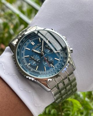 BREITLING NAVITIMER SILVER CHAIN BLUE DIAL (AA)_img_1