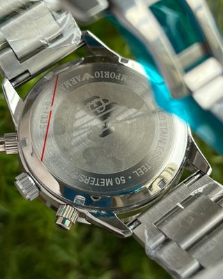 EMPORIO ARMANI CHRONO BLACK CHAIN BLUE DIAL MATTE FINISH (AA)_img_1