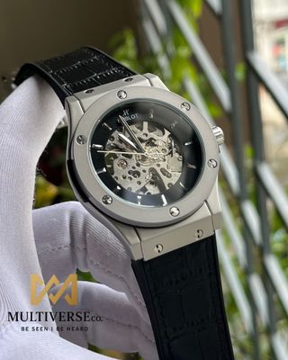 HUBLOT SKELETON AUTOMATIC BLACK TEXTURED BELT (AA)_img_0