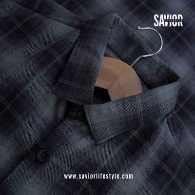 Smoke Black - Pocketless Full Sleeve Check Shirt_img_1