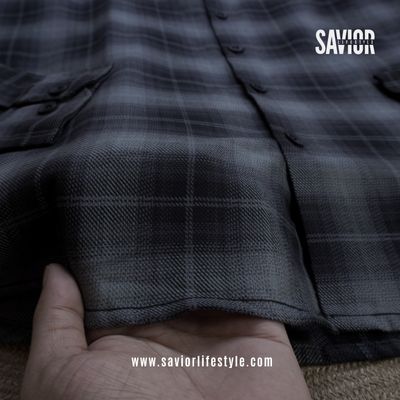 Smoke Black - Pocketless Full Sleeve Check Shirt_img_2