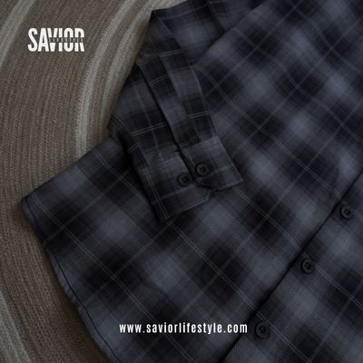 Smoke Black - Pocketless Full Sleeve Check Shirt_img_3