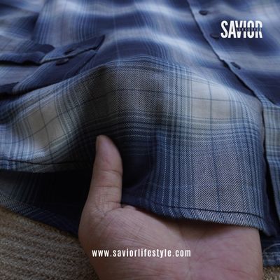 Ocean Navy - Pocketless Full Sleeve Check Shirt_img_1