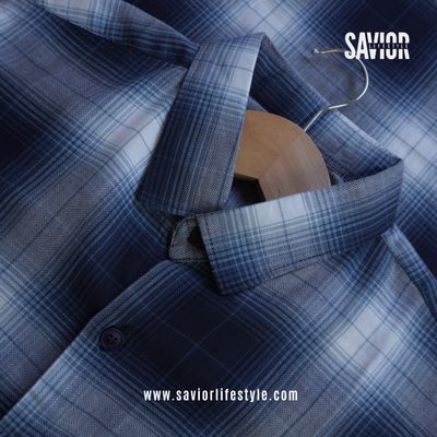 Ocean Navy - Pocketless Full Sleeve Check Shirt_img_3
