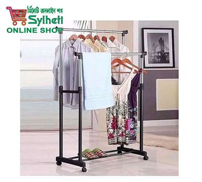Double Pole Cloth Hanger Stainless Steel_img_2