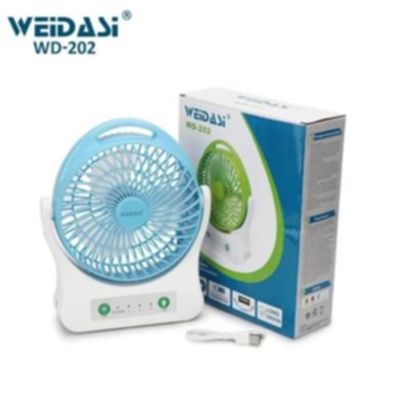 WEIDASI Rechargeable and Portable Fan WD-202 (mini USB with Light)