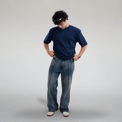 4pcs Solid Premium Oversized Drop Shoulder T-shirt Combo_img_4