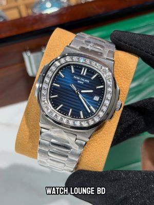 Patek Philippe Nautilus blue dial stone