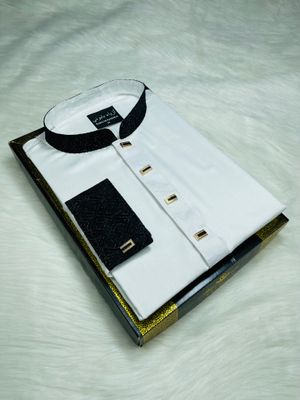 Black Katan Contrast White panjabi_img_1