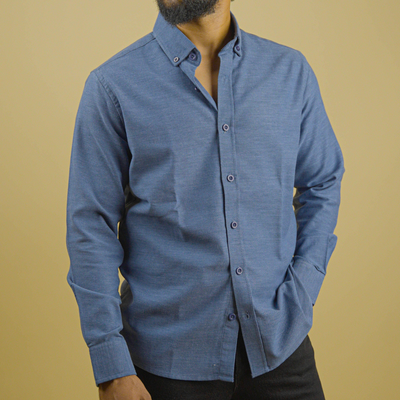 Dusty Blue Buttoned Down Shirt_img_0