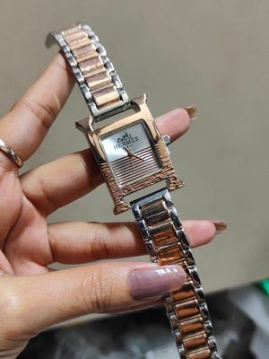 HERMES ROSE GOLD TWO TONE WHITE DIAL_img_0