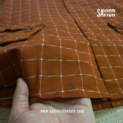 Camel Check - Pocketless Full Sleeve Check Shirt_img_1
