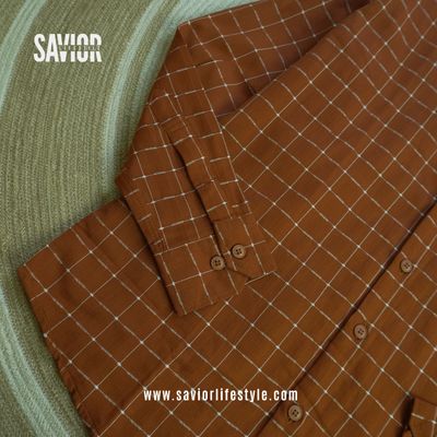 Camel Check - Pocketless Full Sleeve Check Shirt_img_2