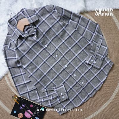 Stone Check - Full Sleeve Pocket Less Check Shirt_img_3
