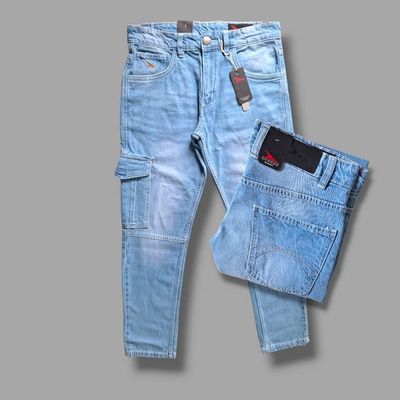 Jeans Cargo- Light Blue