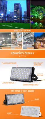 RGB LED Flood Light- Remote Controlled IP66 Waterproof Landscape & Outdoor Lighting (50W, AC220V) – Black Color_img_1