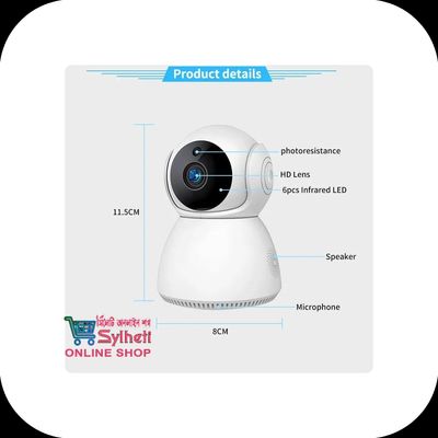 CCTV Camera V380 Pro HD 1080P WiFi 360° Viewing Area Security Camera_img_1