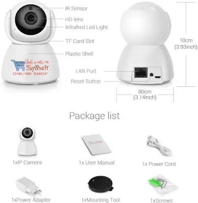 CCTV Camera V380 Pro HD 1080P WiFi 360° Viewing Area Security Camera_img_6