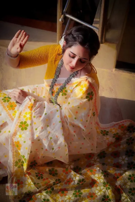 Most Popular Soft Pure Afsan Print Saree For Women.Best Stylish Saree Comfortable Wear -Regular Use Saree-Any Occasion Saree Colour Garanty-All Over Work By Suta_img_1